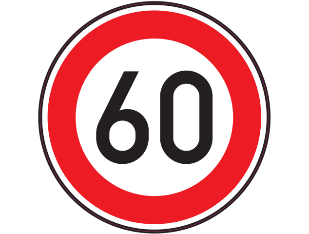 Panneau Interdiction Limite vitesse 60km/h - Signalétique