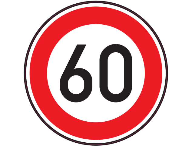 Panneau Interdiction Limite vitesse 60km/h - Signalétique