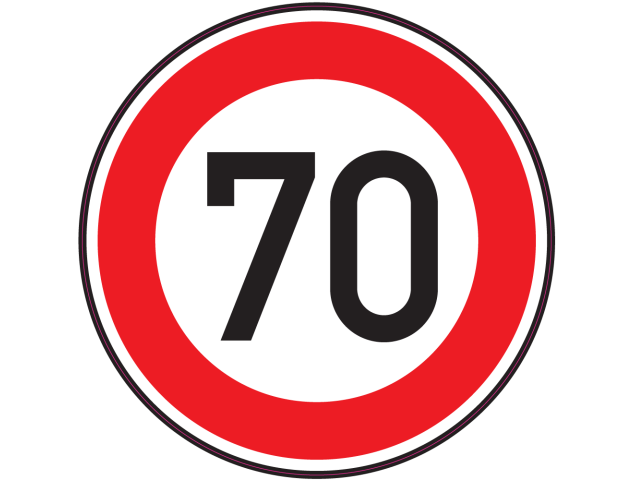 Panneau Interdiction Limite vitesse 70km/h - Signalétique