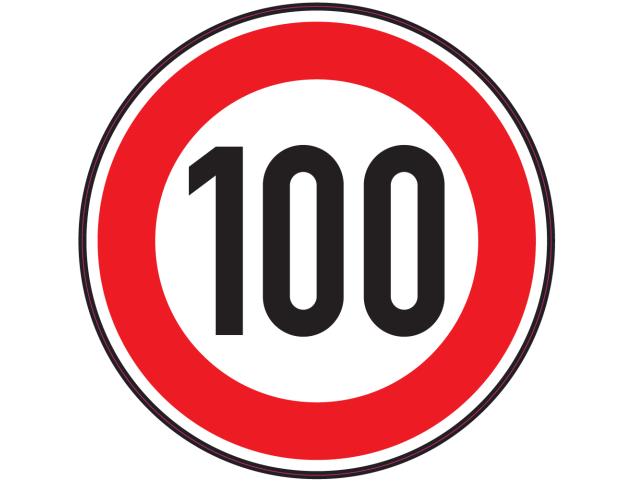Panneau Interdiction Limite vitesse 100km/h - Signalétique