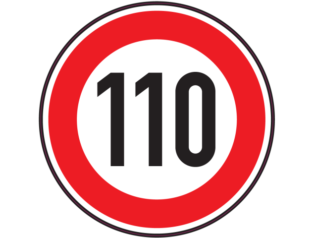 Panneau Interdiction Limite vitesse 110km/h - Signalétique