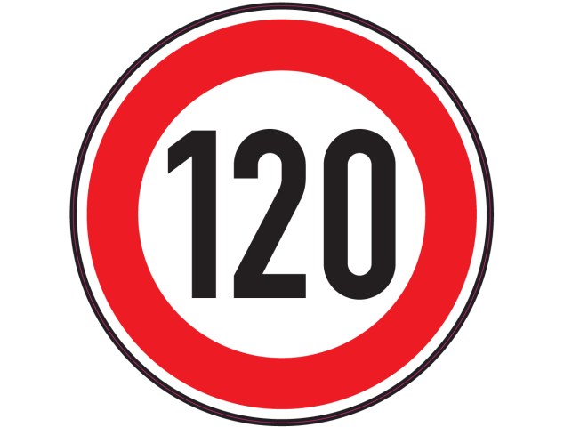 Panneau Interdiction Limite vitesse 120km/h - Signalétique
