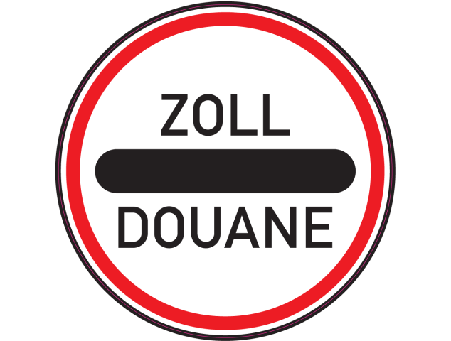 Panneau Douanes - Signalétique