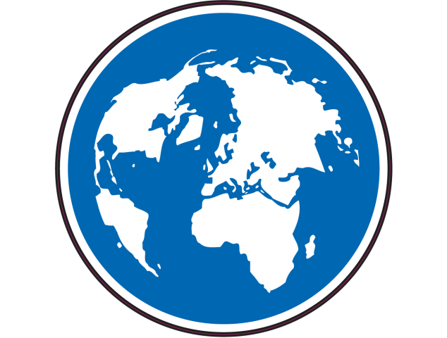 Panneau Obligation carte map monde - Signalétique