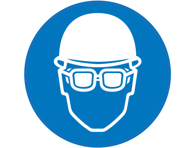 Panneau Obligation Porter casque et lunettes de sécurité - Signalétique