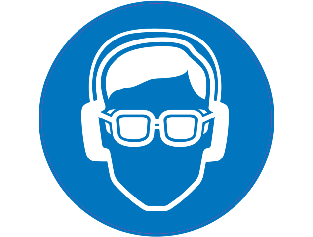 Panneau Obligation Porter lunettes et anti-bruit de sécurité - Signalétique