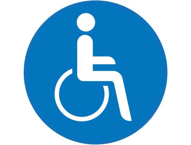 Panneau Obligation Accès personnes handicapées - Signalétique