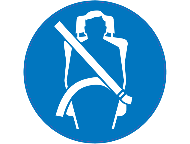 Panneau Obligation Attacher ceinture de sécurité - Signalétique