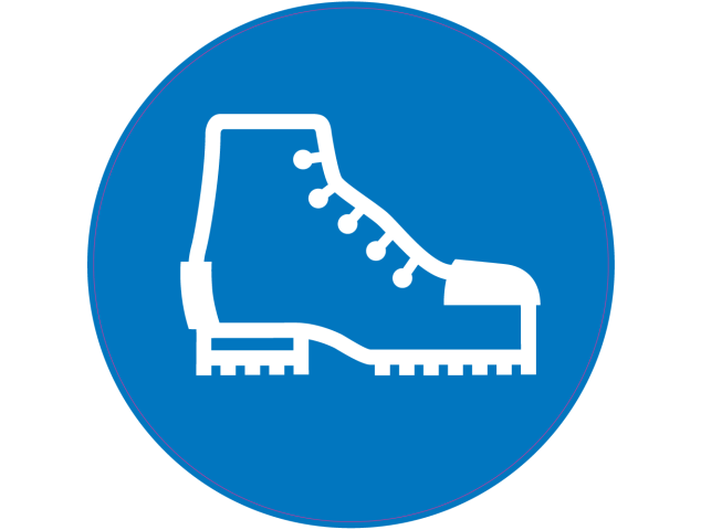Panneau Obligation Porter chaussures de sécurité - Signalétique