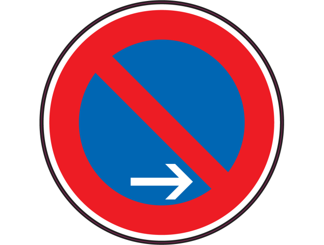 Panneau Interdiction de stationner à droite - Signalétique