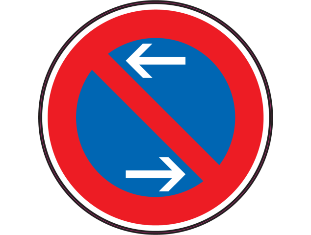 Panneau Interdiction de stationner à droite et à gauche - Signalétique
