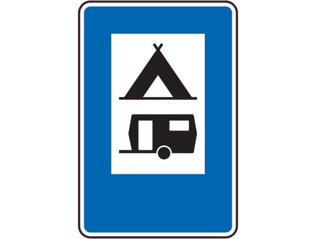 Panneau Indication Camping tente caravane - Signalétique