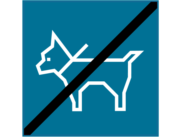 Panneau Indication Interdit aux chiens - Signalétique