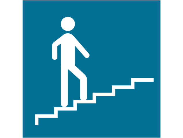 Panneau Indication Monter escaliers droit - Signalétique