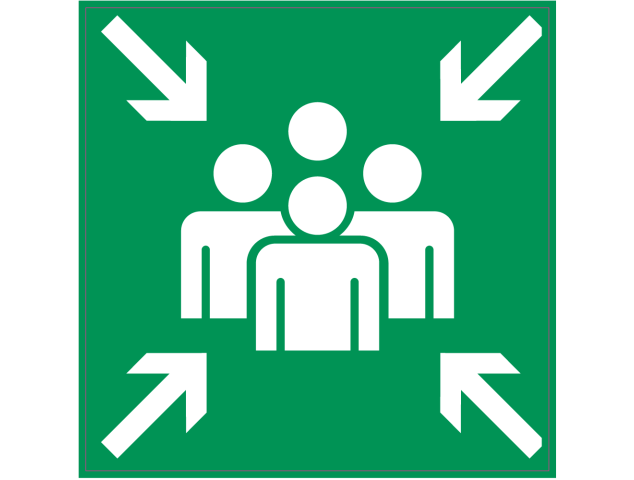 Panneau Indication Point de rassemblement - Signalétique