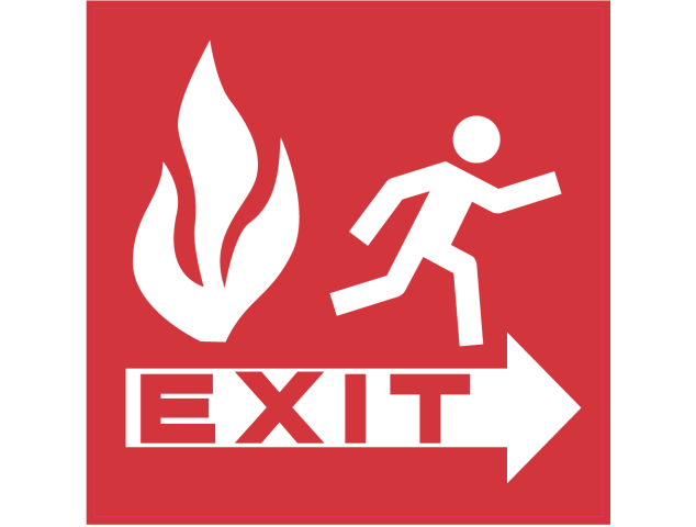 Panneau Indication Incendie sortie de secours Exit 2 - Signalétique
