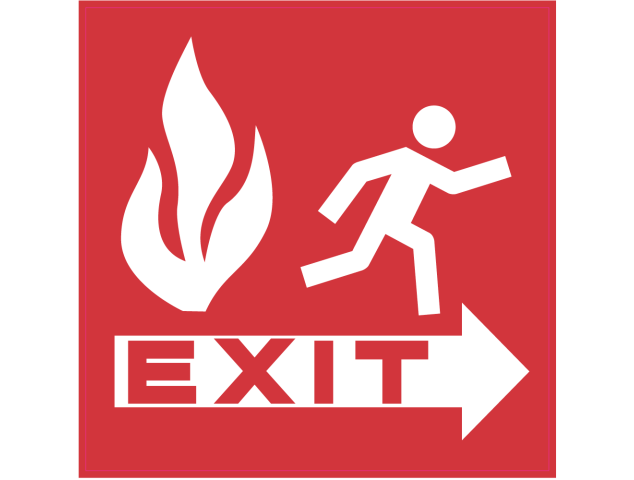 Panneau Indication Incendie sortie de secours Exit 2 - Signalétique