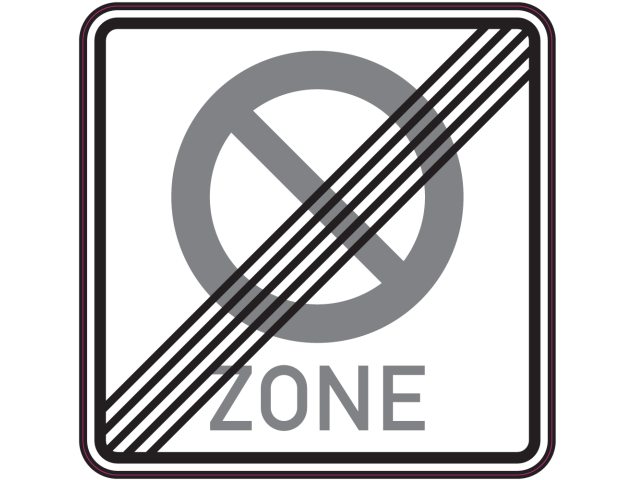 Panneau Indication Fin de zone - Signalétique