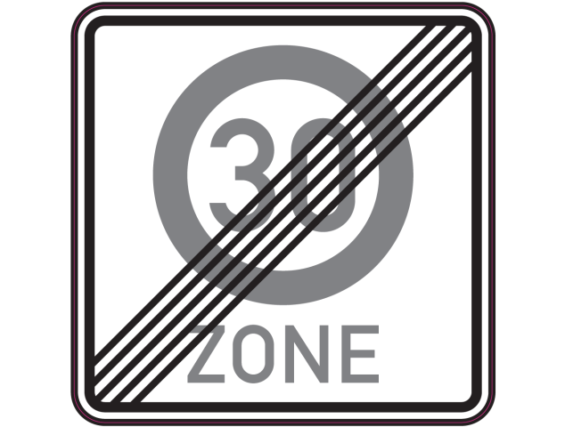 Panneau Indication Fin de zone 30 - Signalétique