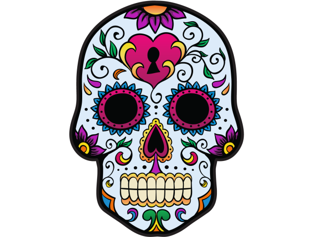 Calavera - Tete De Mort Mexicaine 3 - Autocollants têtes de mort mexicaines