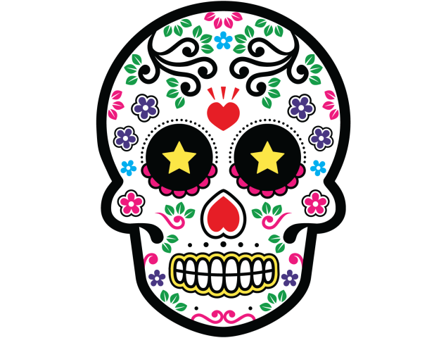 Calavera - Tete De Mort Mexicaine 19 - Autocollants têtes de mort mexicaines