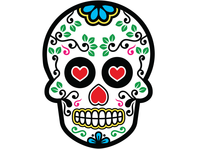 Calavera - Tete De Mort Mexicaine 20 - Autocollants têtes de mort mexicaines