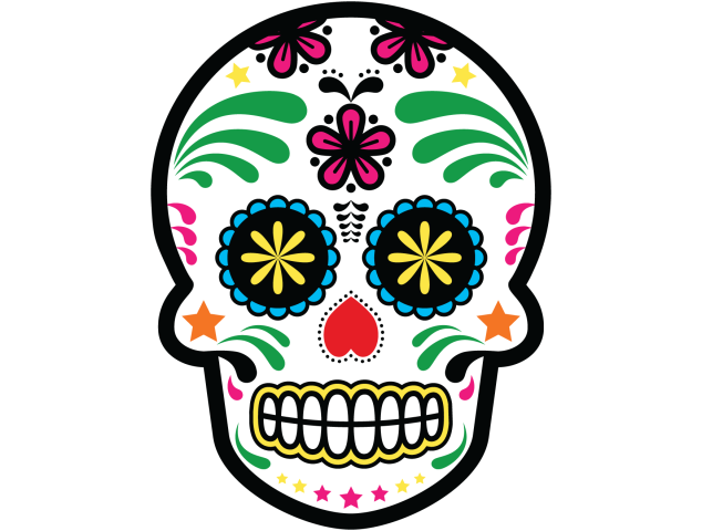 Calavera - Tete De Mort Mexicaine 21 - Autocollants têtes de mort mexicaines