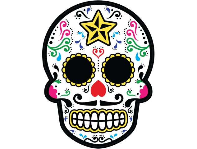 Calavera - Tete De Mort Mexicaine 23 - Autocollants têtes de mort mexicaines