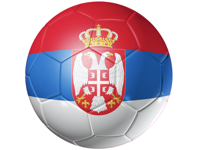 Autocollant Ballon Foot Serbie - Football