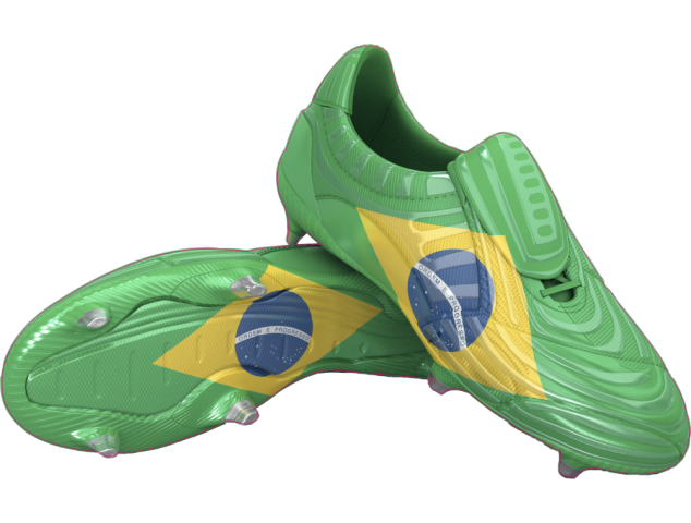 Autocollant Chaussure Foot Brésil - Football