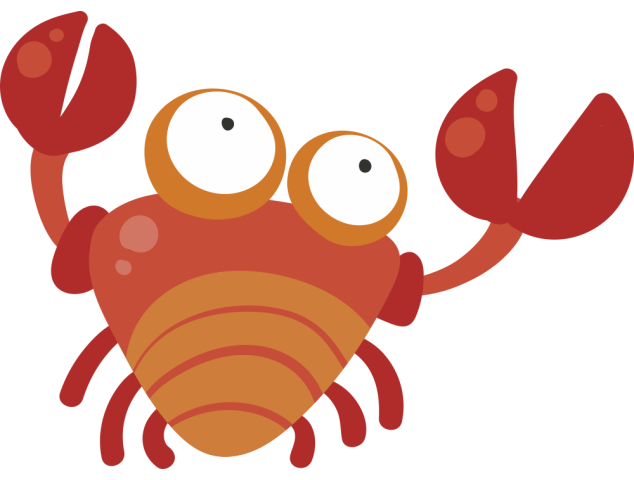 Autocollant Animaux Crabe - Stickers Enfants