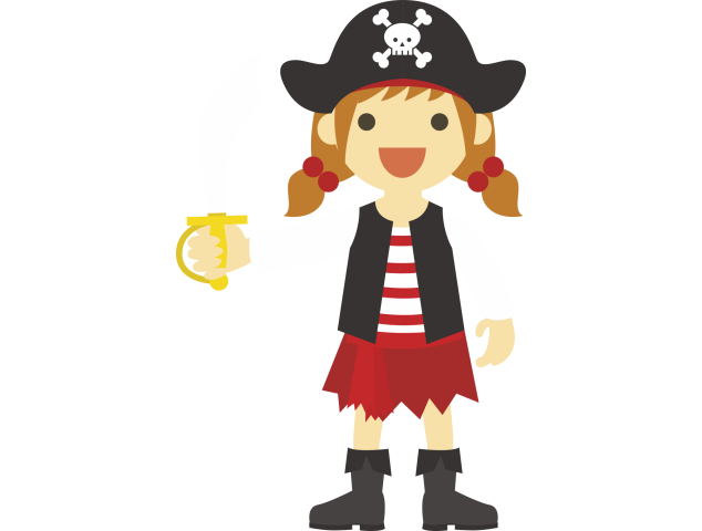 Autocollant Pirate Enfant Fille - Indiens - Pirates