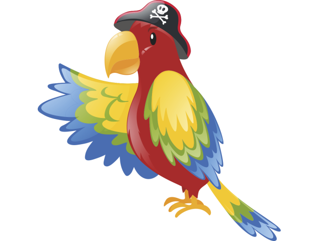 Autocollant Pirate Perroquet - Indiens - Pirates