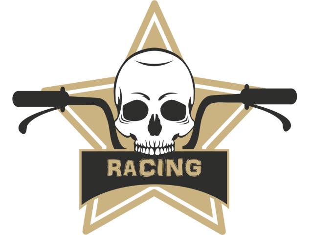 Autocollant Racing Skull - Autocollants