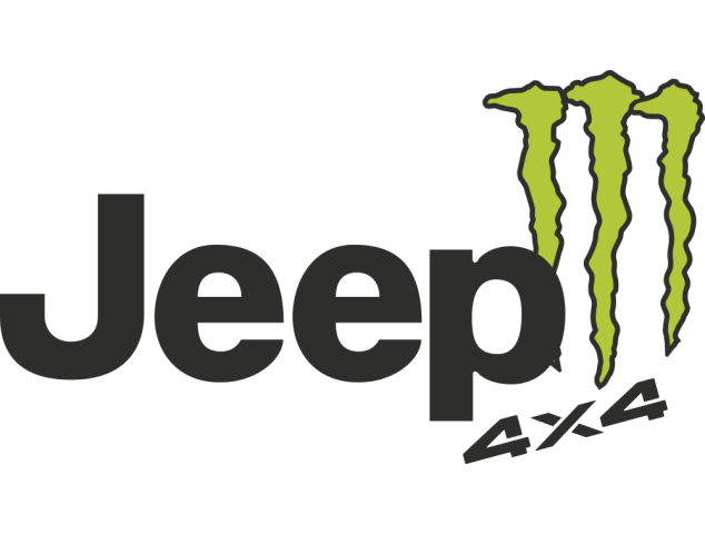 Autocollant Jeep 4x4 Monster - Déco 4x4