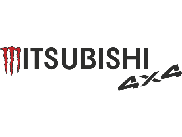 Autocollant Mitsubishi 4x4 Monster - Déco 4x4