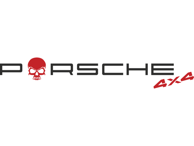 Autocollant Porsche 4x4 Skull - Déco 4x4