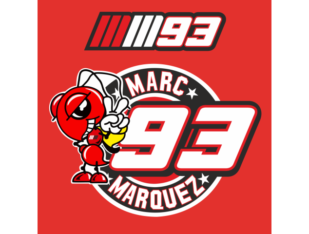 Autocollants Marc Marquez Logo 93 - Logos Divers