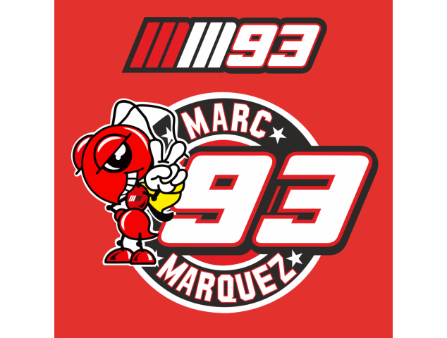 Autocollants Marc Marquez Logo 93 - Logos Divers