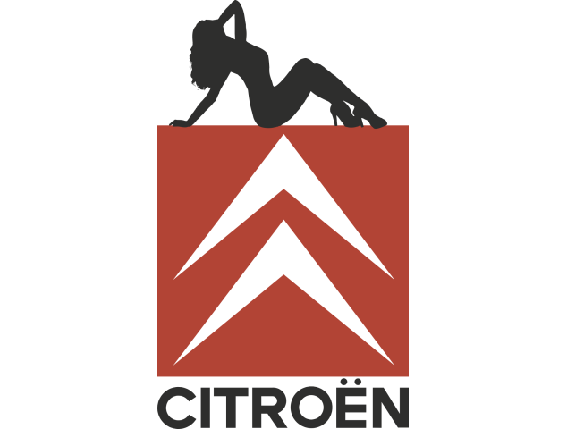 Autocollant Sexy Logo Citroën - Logos Racers