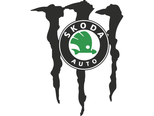 Autocollant Skoda Monster - Auto Skoda