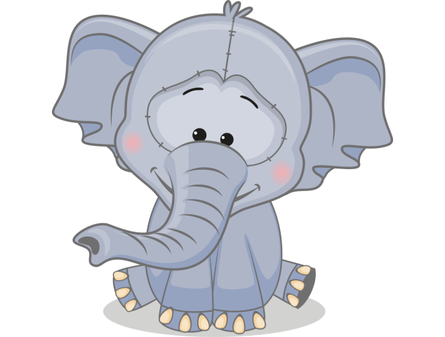Autocollant Mignon Elephant - Stickers Enfants