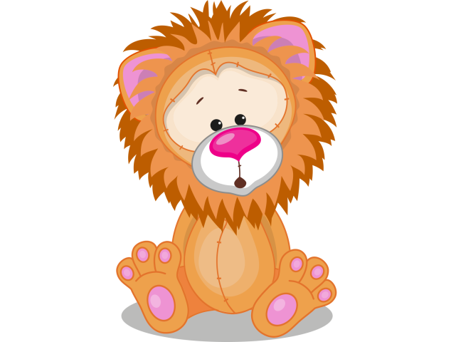 Autocollant Mignon Lion - Stickers Enfants