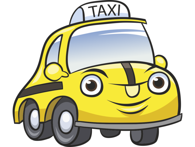 Autocollant Voiture Enfant Taxi Jaune - Stickers Enfants