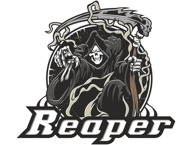 Autocollant Faucheuse Reaper - Têtes de Mort