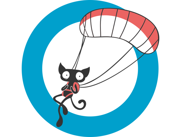 Autocollant Bd 10 Chat Parachute - Autocollants