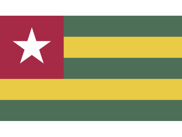 Autocollant Drapeau Togo - Drapeaux