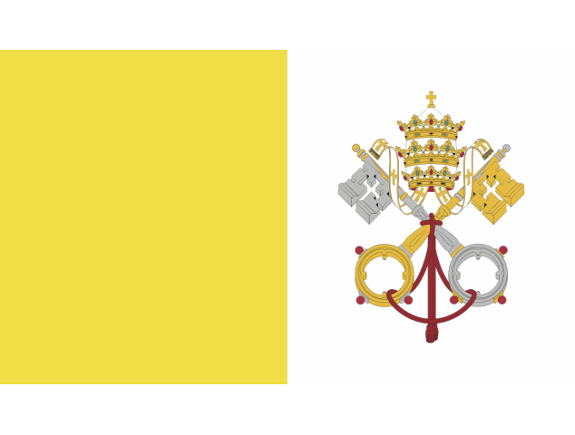 Autocollant Drapeau Vatican - Drapeaux