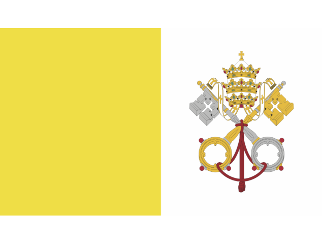 Autocollant Drapeau Vatican - Drapeaux