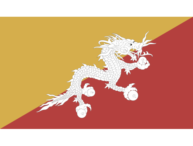 Autocollant Drapeau Bhutan - Drapeaux
